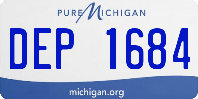 MI license plate DEP1684