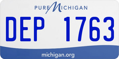 MI license plate DEP1763