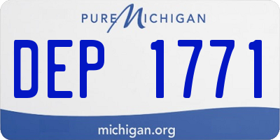 MI license plate DEP1771
