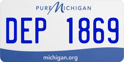 MI license plate DEP1869