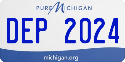 MI license plate DEP2024
