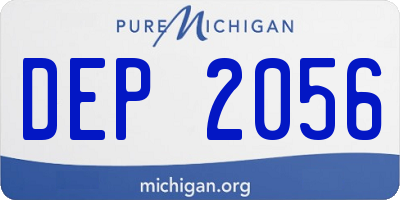 MI license plate DEP2056