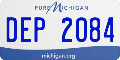 MI license plate DEP2084