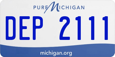 MI license plate DEP2111