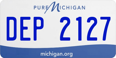 MI license plate DEP2127