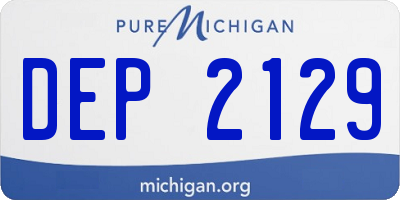 MI license plate DEP2129