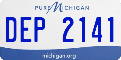 MI license plate DEP2141