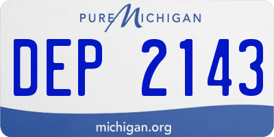 MI license plate DEP2143