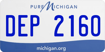MI license plate DEP2160