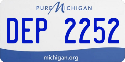 MI license plate DEP2252