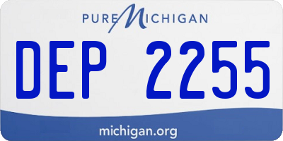 MI license plate DEP2255