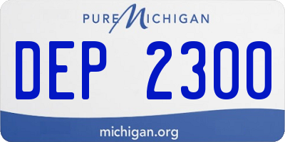 MI license plate DEP2300