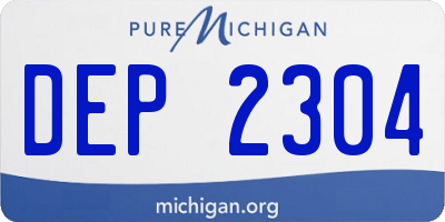 MI license plate DEP2304