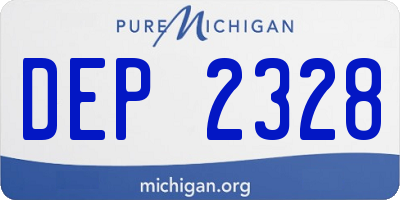 MI license plate DEP2328