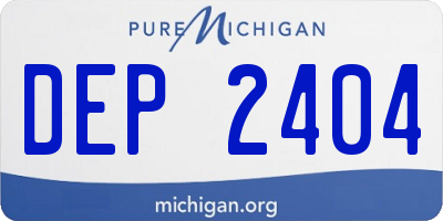 MI license plate DEP2404