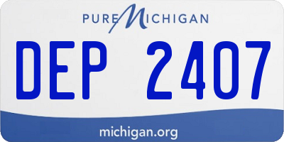 MI license plate DEP2407