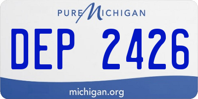 MI license plate DEP2426