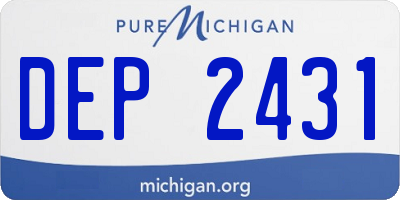 MI license plate DEP2431