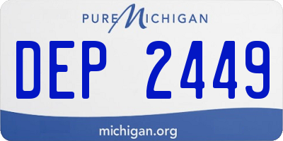 MI license plate DEP2449