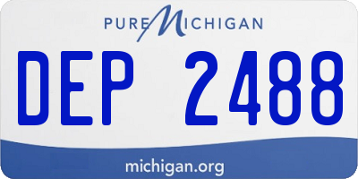 MI license plate DEP2488
