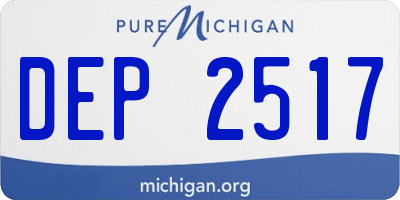 MI license plate DEP2517