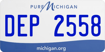MI license plate DEP2558