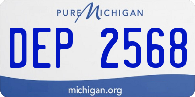 MI license plate DEP2568