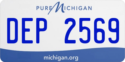 MI license plate DEP2569