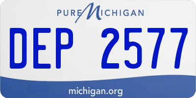 MI license plate DEP2577