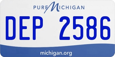 MI license plate DEP2586