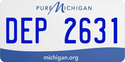 MI license plate DEP2631