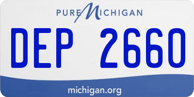 MI license plate DEP2660