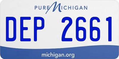 MI license plate DEP2661