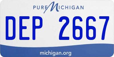 MI license plate DEP2667
