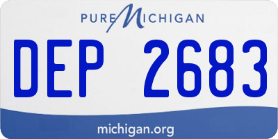 MI license plate DEP2683
