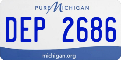 MI license plate DEP2686