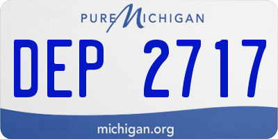 MI license plate DEP2717