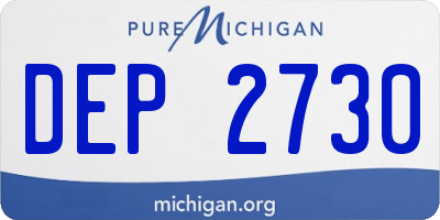 MI license plate DEP2730