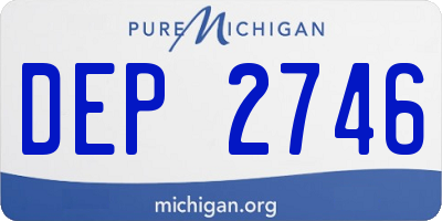 MI license plate DEP2746