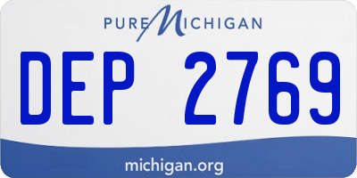 MI license plate DEP2769