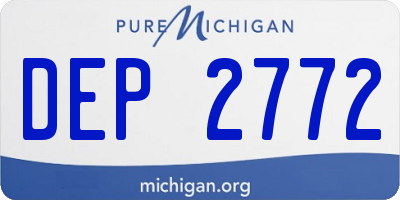MI license plate DEP2772