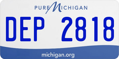 MI license plate DEP2818