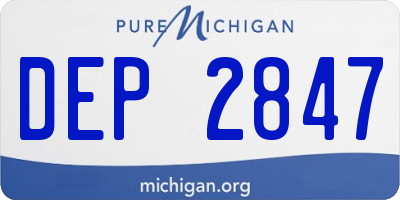 MI license plate DEP2847