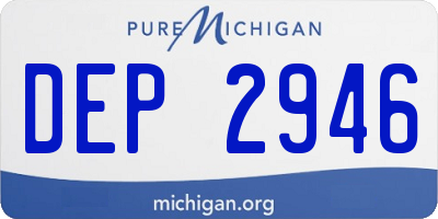 MI license plate DEP2946