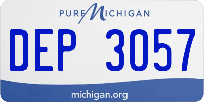 MI license plate DEP3057
