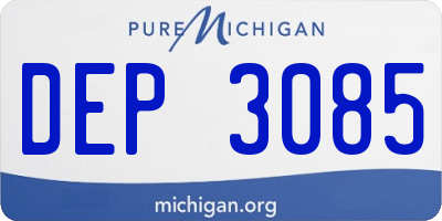MI license plate DEP3085