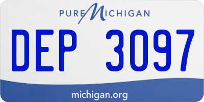 MI license plate DEP3097