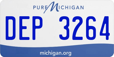 MI license plate DEP3264