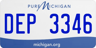 MI license plate DEP3346