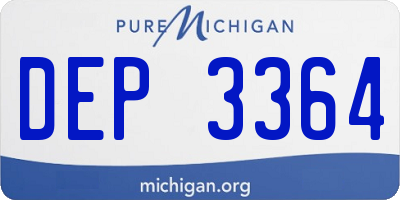 MI license plate DEP3364